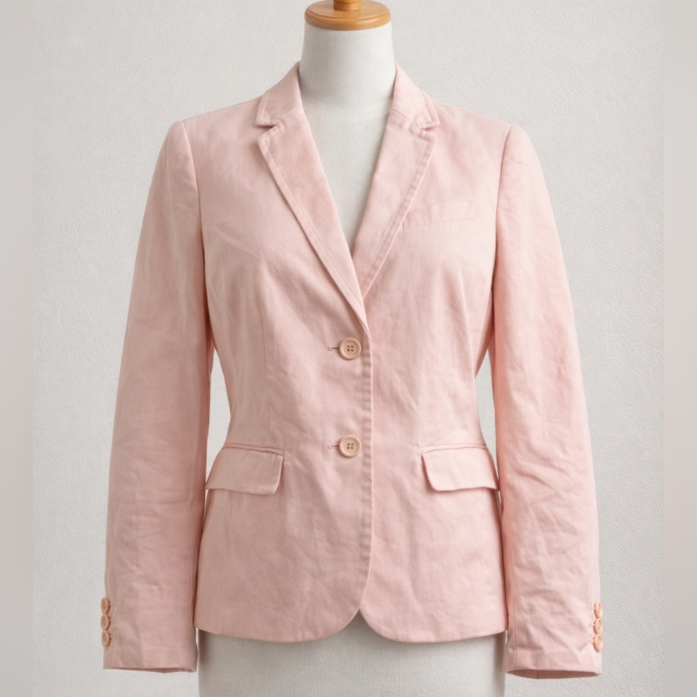TALBOTS LIGHT PINK COTTON BLEND BLAZER